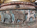 Kathmandu Swayambhunath 16 Drum With Tibetan Calendar Animals Dog, Pig, Mouse At Entrance To Swayambhunath Stupa